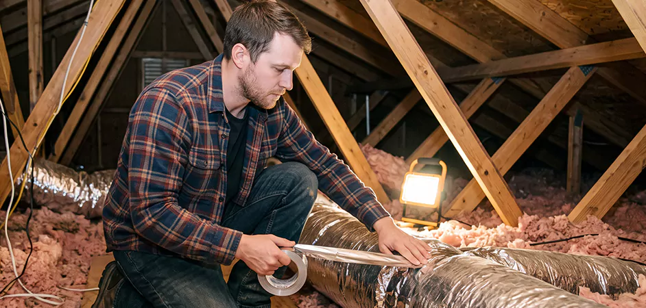 Attic Duct Sealing and Insulation in Union